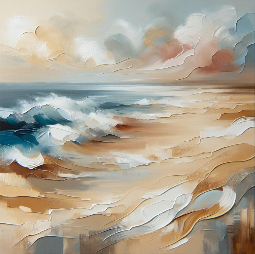 Dancing Waves - Oil on canvas 60 x 60